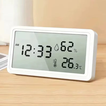 Electronic Thermometer Hygrometer Weather Station for Home Indoor High Precision with Table Clock Temperature Controller
