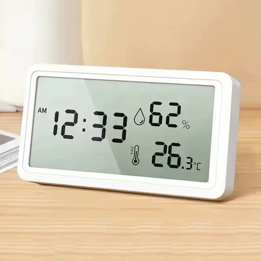 Electronic Thermometer Hygrometer Weather Station for Home Indoor High Precision with Table Clock Temperature Controller
