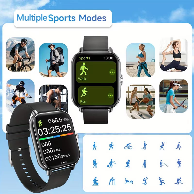 LAXASFIT 2025 New Smart Watch Bluetooth Call Message Reminder Man Woman Gift Full Touch Screen Sports Fitness Smart Watch