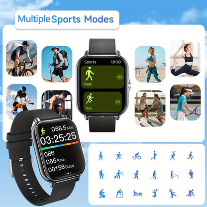 LAXASFIT 2025 New Smart Watch Bluetooth Call Message Reminder Man Woman Gift Full Touch Screen Sports Fitness Smart Watch