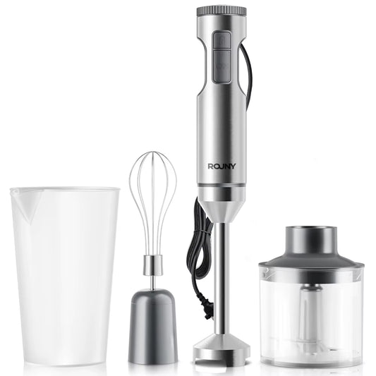 Blend Like a Pro! 🌟 Powerful 4-in-1 Hand Immersion Blender with Stainless Steel Mixer, Beaker & Whisk! 🍽️✨