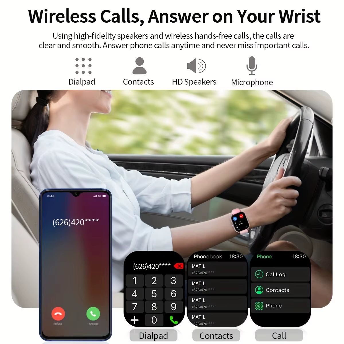 LAXASFIT 2025 New Smart Watch Bluetooth Call Message Reminder Man Woman Gift Full Touch Screen Sports Fitness Smart Watch