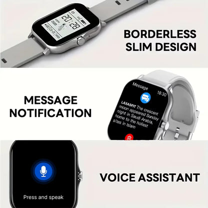 LAXASFIT 2025 New Smart Watch Bluetooth Call Message Reminder Man Woman Gift Full Touch Screen Sports Fitness Smart Watch