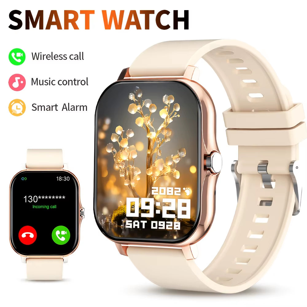 LAXASFIT 2025 New Smart Watch Bluetooth Call Message Reminder Man Woman Gift Full Touch Screen Sports Fitness Smart Watch