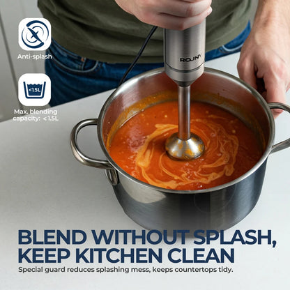 Blend Like a Pro! 🌟 Powerful 4-in-1 Hand Immersion Blender with Stainless Steel Mixer, Beaker & Whisk! 🍽️✨